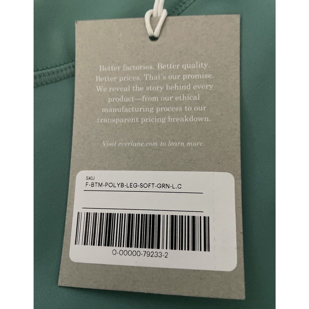 Everlane Women's High Rise The Perform 24/7 Legging NC3 Dark Mint Large NWT - Picture 4 of 6
